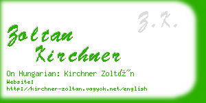 zoltan kirchner business card